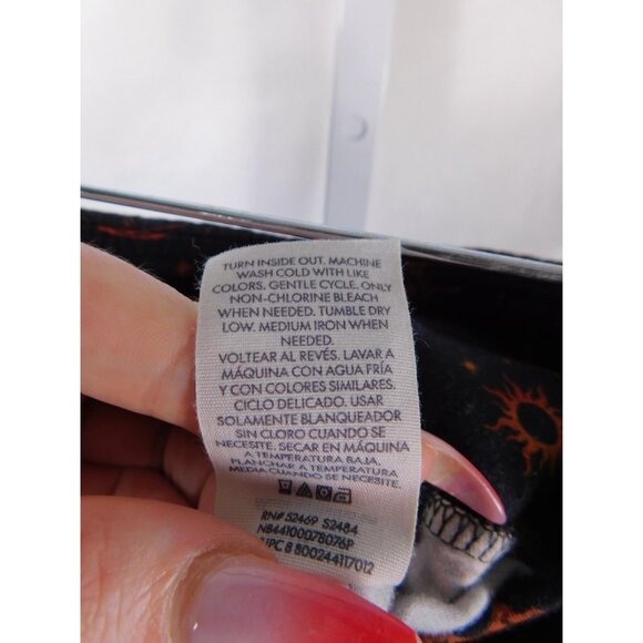 No Boundaries Leggings Womens Medium Navy Orange Halloween Celestial Print Bats - Picture 11 of 11